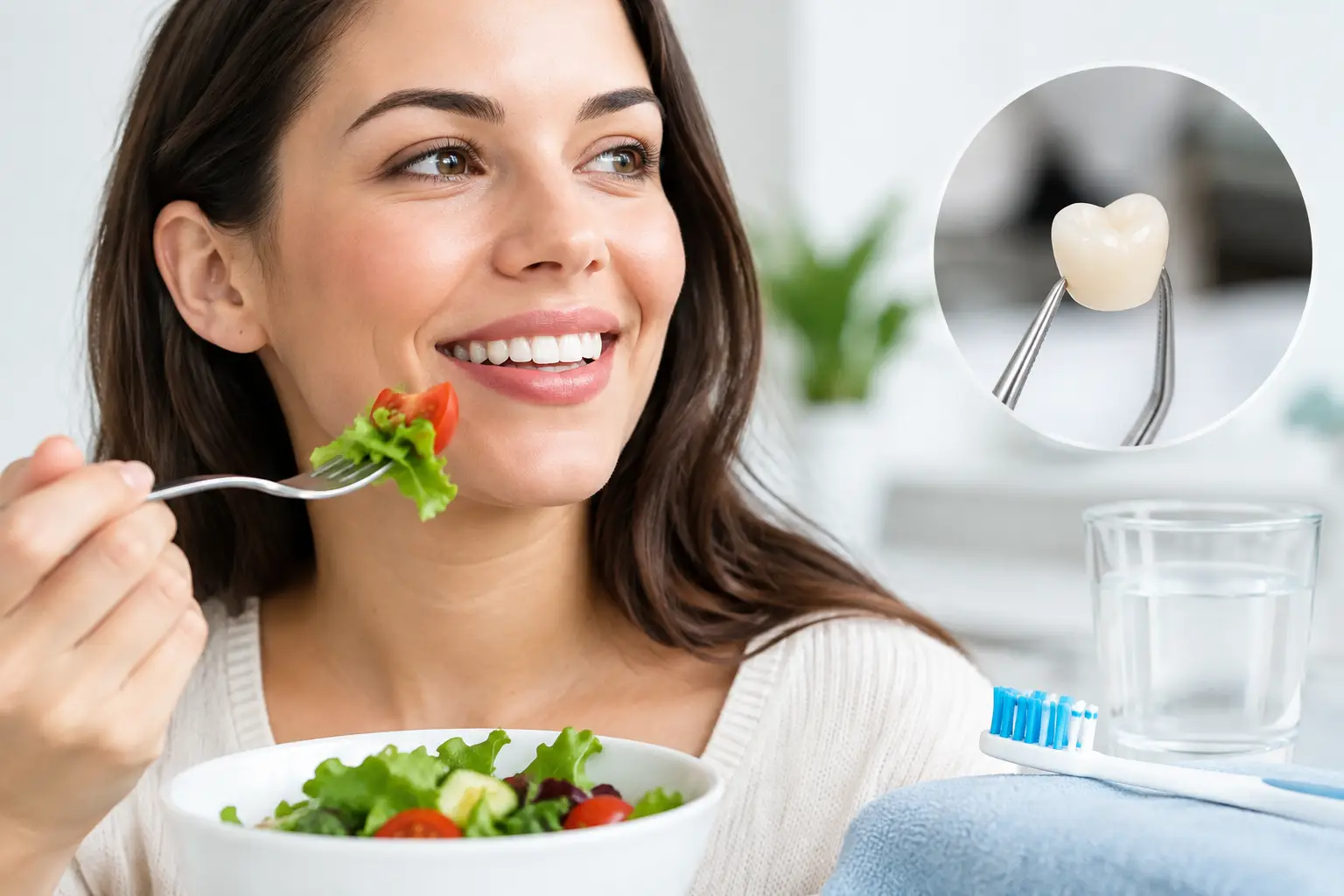 Temporary Crown Care for Eating and Cleaning